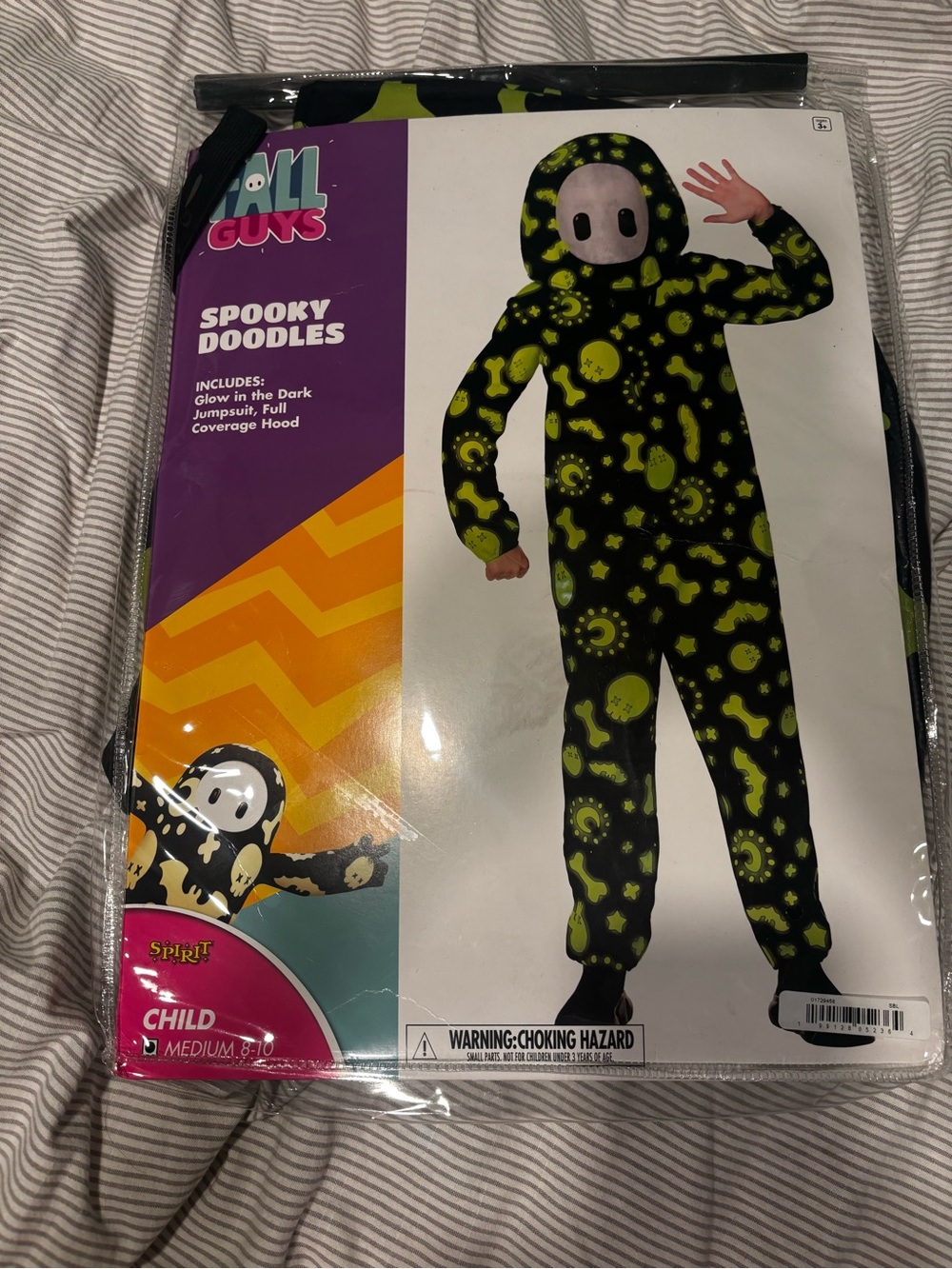 Spirit All Guys Spooky Doodles Kids Jumpsuit - Black & Neon Green